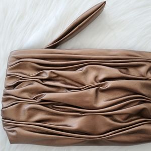 Elizabeth Arden Bronze Ruched Wristlet Handbag